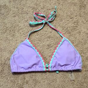 SHEIN Purple and Pink Bikini Top
